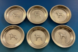 Sterling Silver Nut Cup Set 6pc Various Repoussed Dogs 1/4&quot; x 2 5/8&quot; (#6... - $9,243.78 MXN