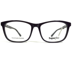 SuperFlex Eyeglasses Frames SF-543 S307 Dark Purple Cheetah Print 55-16-145 - £47.65 GBP