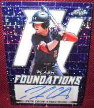 2020 Leaf Flash Foundations Autograph #FF2-PCA Pete CROW-ARMSTRONG Purple 31/35 - £28.77 GBP