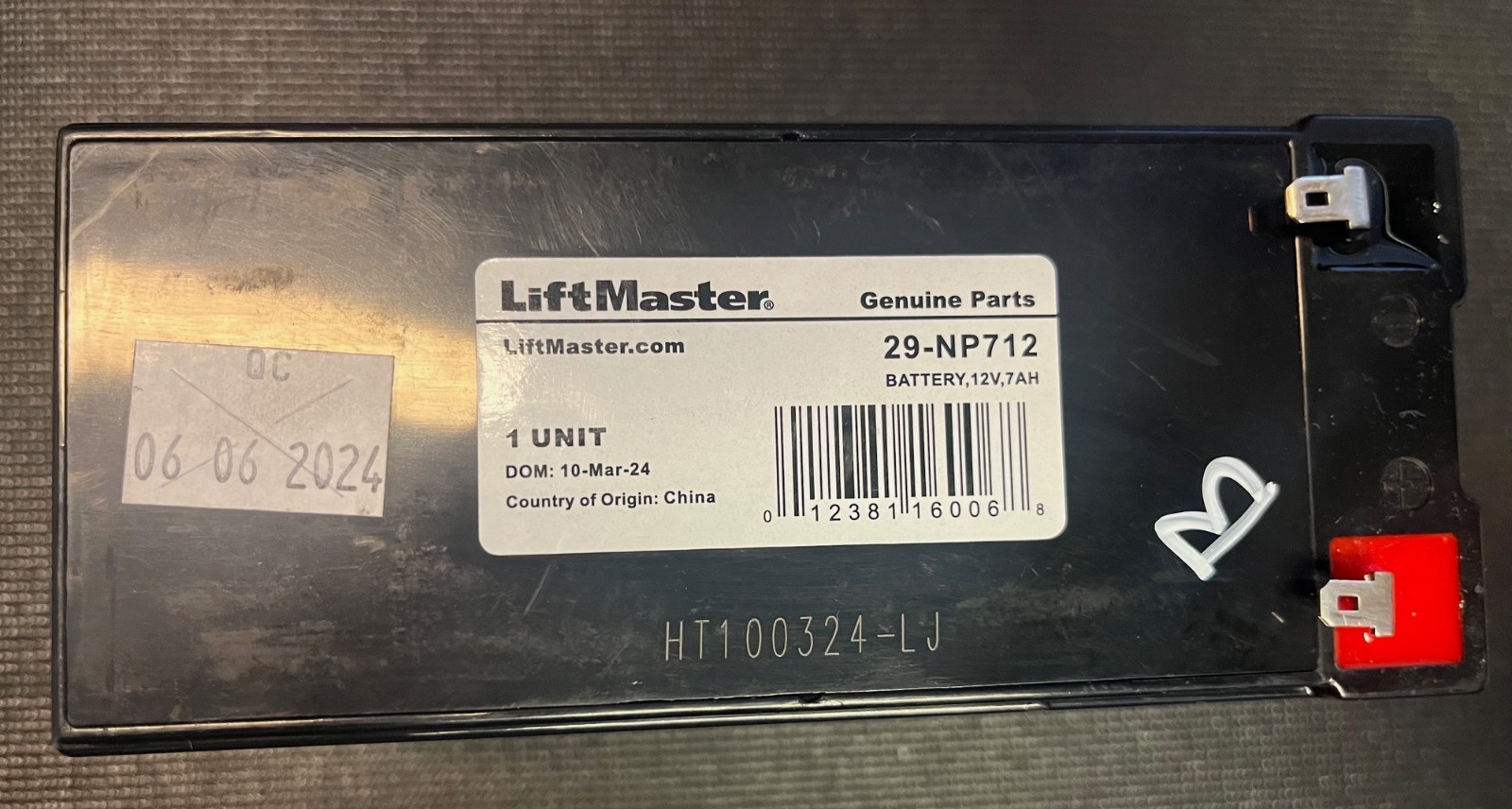LiftMaster 29-NP712 MBAT 12V 7Ah Replacement Battery for LA400 LA412 LA500 Item image 2