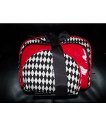 ONCE UPON A ROSE 3 Black &amp; Red Fabric Cosmetic/Travel Toiletry Bag/Pouch... - $423.25 MXN