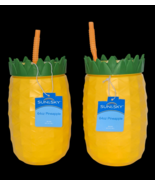 Pineapple Tumblers Cups with Lids and Straws Tropical Party Drink 64 oz ... - $300.63 MXN