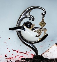 Vintage Penguin Brooch by Parquette  Gold And Silvertone - $24.74