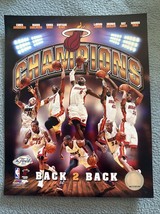 MIAMI HEAT basketball “back to back” champions 8x10 certified Photo NBA - $122.63 MXN