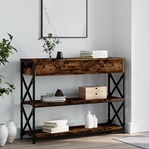 Console Table Smoked Oak 100x28x75 cm Engineered Wood - £57.00 GBP