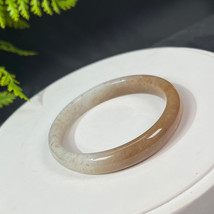 Natural Certified Gradient Sugar White Hetian Nephrite Bangle 54MM - £365.83 GBP