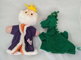 Lollipop Dragon and King Tum Tum Hand Puppets Plush 1980&#39;s California St... - $16.95