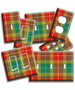 COLORFUL TWEED TARTAN PLAID PATTERN LIGHTSWITCH OUTLET WALL PLATE ROOM ART DECOR - £13.34 GBP - £21.50 GBP