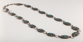 Indian Hand Made Jewelry (IHMJ) Sterling Silver Turquoise Concho Belt Gorgeous! - £617.26 GBP