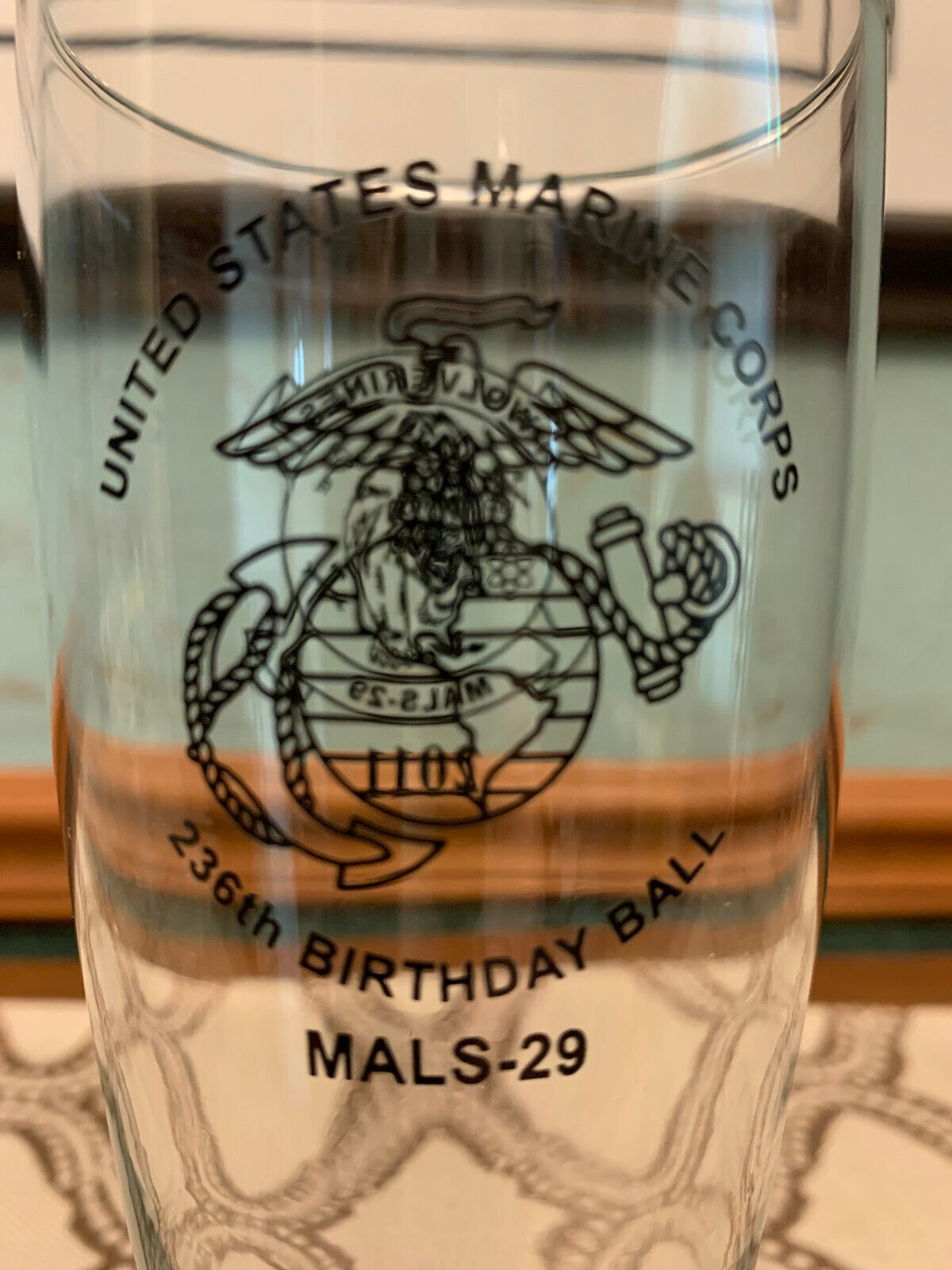 Primary image for Vintage 2011 USMC 236th Birthday Ball Wolverines MALS-29 Souvenir Tall Glass