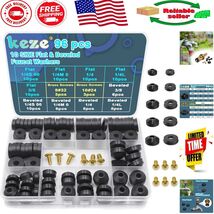 Assorted Faucet Washer Kit for DIY Repairs - Neoprene &amp; Brass with Stora... - $315.55 MXN