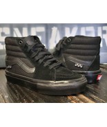 Vans Old Skool Hi-Top All Black Suede Toe Skateboard Shoes Youth Boy/Gir... - £40.21 GBP