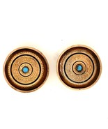 Vintage Gold Filled Edwardian Turquoise Stone Round Men&#39;s Suit Snap Cuff... - $1,405.44 MXN