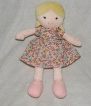 CARTER'S Plush Stuffed Blond Doll Braids Pink Shoes Dress Pastel Flowers 10" - $39.59