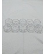 Lot Of (10) Clear Circular 1 1/2&quot; Containers - $8.90