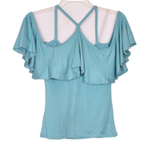 Gianni Bini Cold Shoulder Ruffle Women&#39;s Top Size XS - $20.78