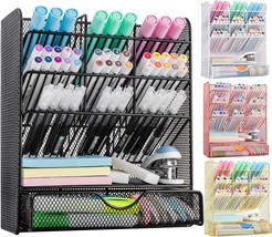 Pencil Holder For Desk, Desk Organizer With Drawer For School, Home, And... - £26.70 GBP