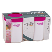Appetito Mini Round Ice Cream Tubs 200mL (Set of 2) - Pink - £14.33 GBP