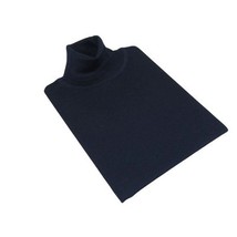 Men PRINCELY Turtle neck Sweater From Turkey Soft Merino Wool 1011-80 Navy Blue image 5