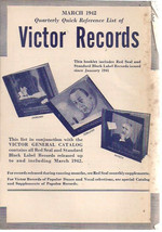 VICTOR RECORDS Red Seal &amp; Black Label reference list March 1942 40-page ... - $16.27 CAD