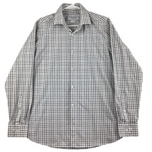 Mizzen + Main Shirt Men&#39;s Large Window Pane Plaid Trim Fit Long Sleeve - £19.58 GBP