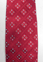 JOS A BANK Executive Collection Diamond Print Tie Necktie Red Blue Black Silk - £12.50 GBP