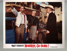 Monkeys, Go Home!-Dean Jones-Maurice Chevalier-11x14-Color-Lobby Card-Disney - £25.44 GBP