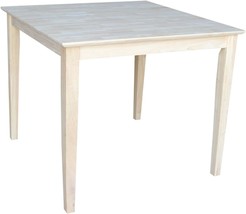 Ic International Concepts Solid Wood Top Table, Unfinished - £302.44 GBP