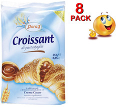8 PACK DORA Croissant CREAMA CACAO Filling 8.8oz 8PC snack Made in ITALY - £38.94 GBP