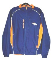 NFL Denver Broncos Jacket Team Apparel Sports Fan Gear Full Zip Lightweight Med - $18.48