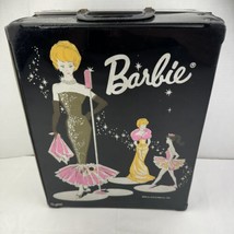 Vintage Barbie Ponytail Fashion Black Doll Case 1962 Mattel with Drawers - $29.09