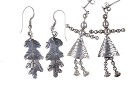 2 Pr Vintage Native American Sterling earrings 2 - £90.81 GBP