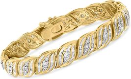 Ross-Simons 1.00 ct. t.w. Diamond Bracelet in 18kt Gold Over Sterling - £766.46 GBP