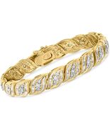 Ross-Simons 1.00 ct. t.w. Diamond Bracelet in 18kt Gold Over Sterling - £759.41 GBP