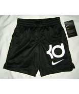 Nike Dry Boys Shorts KD Kevin Durant Black Mesh Dri-Fit Basketball Size 4 - €10,34 EUR