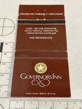 Vintage Matchbook Cover  Governors Inn   Tallahassee, FL. gmg  Unstruck - £9.92 GBP