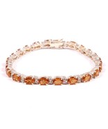 925 Silver Citrine Bracelet 6x8 mm citrine bracelet November Birthstone ... - $175.47