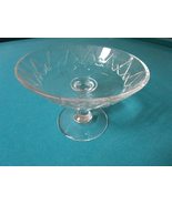 VAN ST LAMBERT FRANCE CRYSTAL FOOTED COMPOTE 6 X 8 1/2&quot; SALE - £27.75 GBP