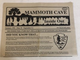 1991 Mammoth Cave National Park Brochure Booklet Ephemera Park Map - $11.03 CAD