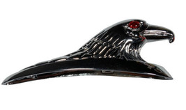 HTTMT Motorcycle Chrome Front Fender Bonnet Eagle Head with Red Eye - $17.90