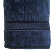 TRIDENT Plush Bath Towel Soft Bathroom Towel Highly Absorbent Midnight Blue - £16.27 GBP
