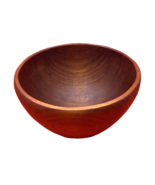 Hand Carved Solid Teakwood Thailand Salad Bowl 3 1/2&quot; x 6&quot; - $34.89