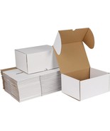 Zbeivan 8X6X4 White Shipping Boxes Set Of 25, Corrugated Cardboard Maile... - $38.94