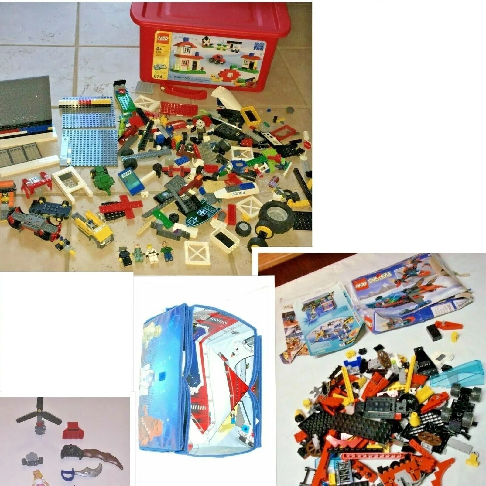 Lego Star Wars Bin & Brickmaster Red tub & HUGE Lot of LEGOS & Figures + More - £47.95 GBP