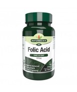 Folic Acid 90 Tablets Natures Aid - $176.58 MXN