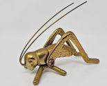 Brass Grasshopper Locust Cricket Moveable Back Legs 3.5 Inches Long PB73 - £18.00 GBP