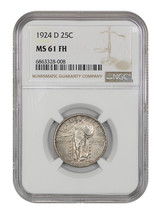 1924-D 25C NGC MS61FH - £629.10 GBP