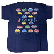 VTG RETRO Famous Car Fails Cars Auto T Shirt Delta XL Navy Blue 1999 - $25.00