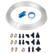 Air Line Tubing Kit, 5/16 Inch (8Mm) Od X 32.8 Feet Pneumatic Pu Air Hose, Clear - £33.60 GBP