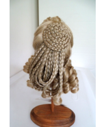 Doll Wig  Imsco Blonde w/Long Curls &amp; Fancy Back Braids 10&quot;-11&quot; - £14.49 GBP